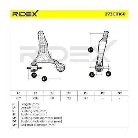 Bras de suspension pour VOLVO- 30635232, 30736388, 36012460, 36051005, 8623960, 8646374 8649546