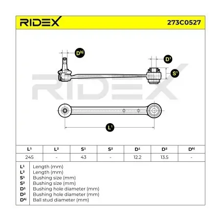 Bras de suspension pour MERCEDES-BENZ- 1243500153, 2013502753, 2013502953, 2013501953, 2013503253, 2103500653