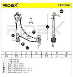 Bras de suspension pour AUDI, SEAT, SKODA, VW- 1K0407152AE, 1K0407152P, 1K0407152Q, 1K0407152AA, 1K0407152AH