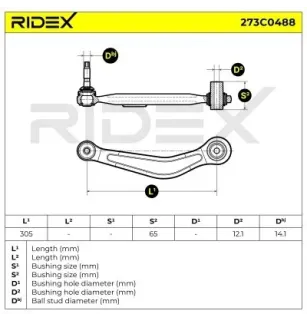 Bras de suspension pour ALPINA, BMW, BMW (BRILLIANCE)- 33306772242 6772242