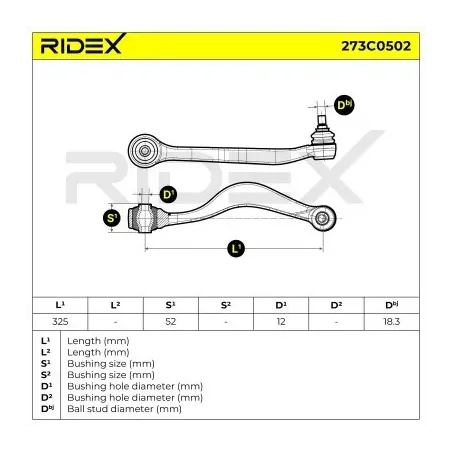 Bras de suspension pour BMW- 1133238, 1139988, 31121133238 31121139988