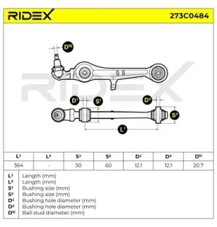 Bras de suspension pour AUDI- 4Z7407151 4Z7407151C