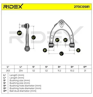 Bras de suspension pour BMW OSCA- 23756