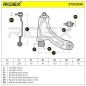 Bras de suspension pour OPEL - 352065, VAUXHALL- 13140038, 13140040, 24428978, 24449455, 352042, 352063 352065