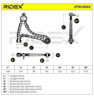 Bras de suspension pour GENERAL MOTORS, OPEL, VAUXHALL- 5352000, 5352018, 90373780, 90473227 90495104