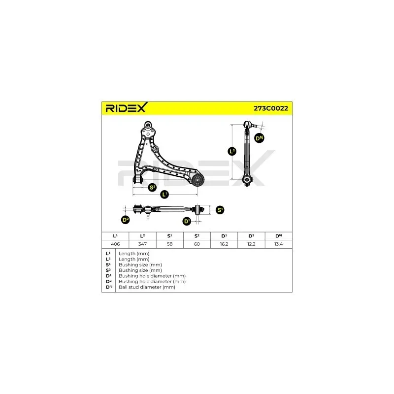 Bras de suspension pour GENERAL MOTORS, OPEL, VAUXHALL- 5352000, 5352018, 90373780, 90473227 90495104