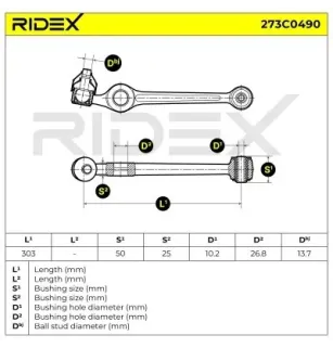 Bras de suspension pour MAZDA- D20134300E