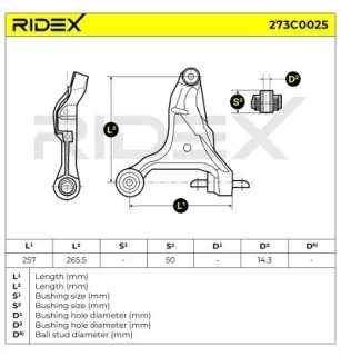 Bras de suspension pour VOLVO- 30635229, 30666419, 30714752, 30736378, 31387923, 36012457, 36051002, 8623957 8649543