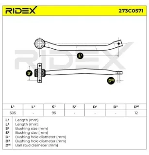 Bras de suspension pour ALFA ROMEO, FIAT, LANCIA- 60622624 60651934