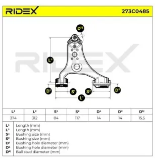 Bras de suspension pour MERCEDES-BENZ- 1693300507, 1693300707, 1693300907, A1693300100, A1693300507, A1693300707