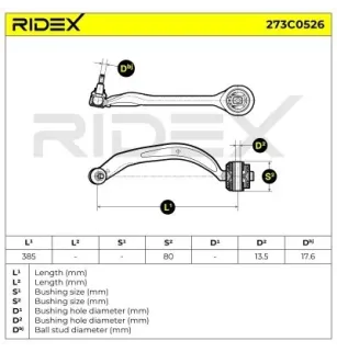 Bras de suspension pour AUDI- 4Z7407693C 4Z7407693D