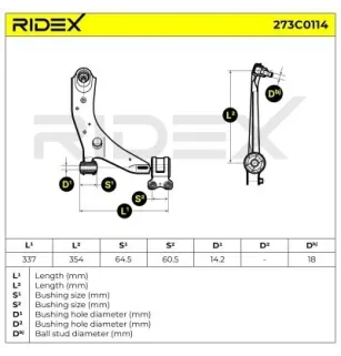 Bras de suspension pour MAZDA- B32H34300, B32H34300A, BP4K34300E, C51334300, CC3034300E CD9934300A