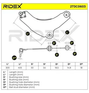 Bras de suspension pour GENERAL MOTORS, NISSAN, OPEL, RENAULT, VAUXHALL- 093858142, 093851118, 91166461, 091166461