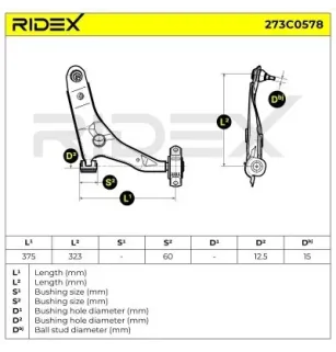 Bras de suspension pour VOLVO- 30887653