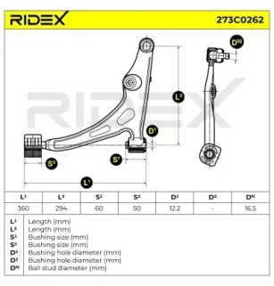 Bras de suspension pour SUZUKI- 4520260G00, 4520260G00000, 4520263G01 4520263G01000