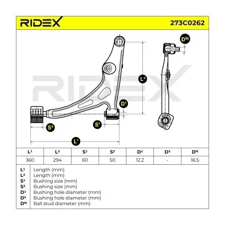 Bras de suspension pour SUZUKI- 4520260G00, 4520260G00000, 4520263G01 4520263G01000