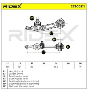 Bras de suspension pour MERCEDES-BENZ- 2203304307, 2203308107, 2203308907, A2203304307, A2203308107 A2203308907