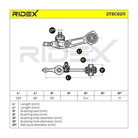 Bras de suspension pour MERCEDES-BENZ- 2203304307, 2203308107, 2203308907, A2203304307, A2203308107 A2203308907