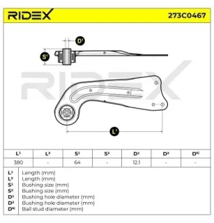 Bras de suspension pour AUDI, SEAT, SKODA, VW- 1K0505223F, 1K0505223E, 1K0505223H, 1K0505223K 1T0505223F