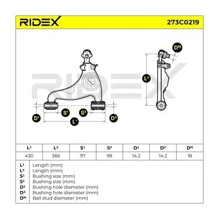 Bras de suspension pour MERCEDES-BENZ- 1243303807, 2013303807, A1243303807 A2013303807