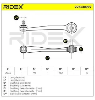 Bras de suspension pour AUDI, AUDI (FAW), PORSCHE, SEAT, SKODA VW- 8K0407505A