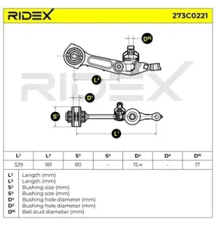 Bras de suspension pour MERCEDES-BENZ- 2203304407, 2203308207, 2203309007, A2203304407, A2203308207 A2203309007