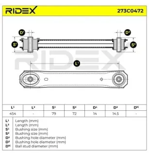 Bras de suspension pour FIAT / LANCIA JEEP- 52088355AB