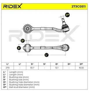 Bras de suspension pour BMW- 2405863, 31122405863, 31126768989 6768989