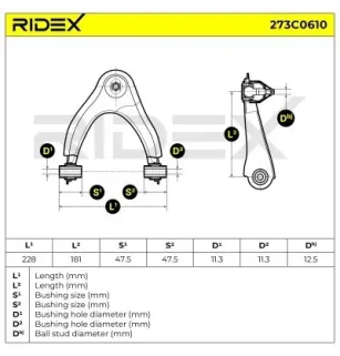 Bras de suspension pour HONDA PEUGEOT- 873155
