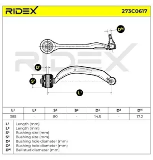 Bras de suspension pour AUDI- 4Z7407694C 4Z7407694D