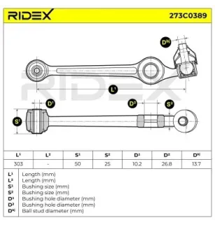 Bras de suspension pour MAZDA- D20134350A