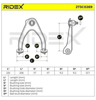 Bras de suspension pour AUDI, FIAT, HONDA- 51460S10020 51460S10010