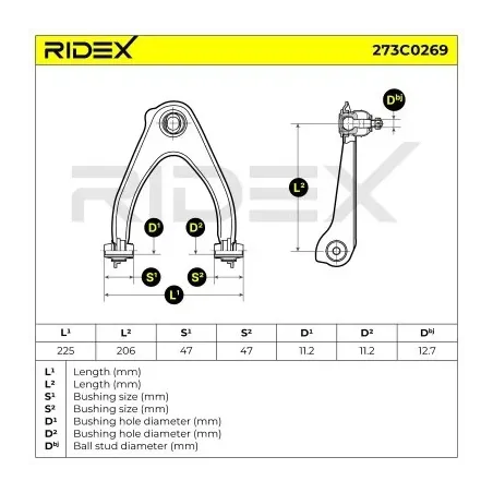 Bras de suspension pour AUDI, FIAT, HONDA- 51460S10020 51460S10010