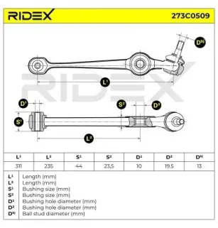 Bras de suspension pour ALFA ROMEO, FIAT, LANCIA, SEAT ZASTAVA- 4402360