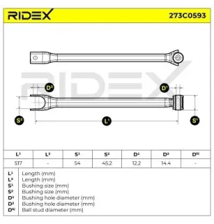 Bras de suspension pour AUDI, SEAT, SKODA, VAG, VW- 1J0505323G, 1J0505323B, 1J0505323L, 1J0505323J, 1J0505323H