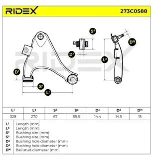 Bras de suspension pour DAIHATSU- 4306887401, 4306887401000, 4806887401, 4806887401000, 4806887402, 4806887402000