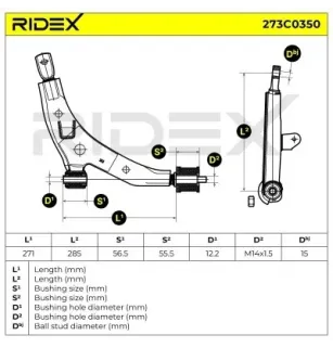 Bras de suspension pour HYUNDAI VOLVO- 3546266