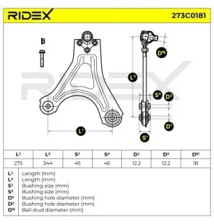 Bras de suspension pour FORD- 1023026, 1030277, 1043159, 1102948, 1141293 6954470