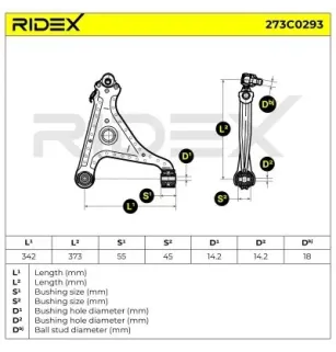 Bras de suspension pour OPEL - 90576789, 90497308, VAUXHALL- 352028, 352196, 5352008, 90445670, 90497308 90576789