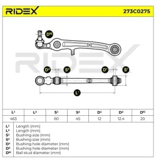 Bras de suspension pour AUDI - 4F0407151A, 4F0407151, AUDI (FAW)- 4F0407151, 4F0407151A L4F0407151A