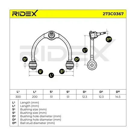 Bras de suspension pour JEEP- 52090206AF, 52090206AG, 52090206AH 52090206AI