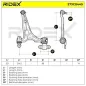 Bras de suspension pour CITROËN, FIAT, LANCIA - 1497407080, 1401239480, PEUGEOT - 3521S0, 3521N9, TOYOTA- SU001A0993