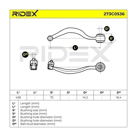 Bras de suspension pour ALPINA, BMW- 1141722, 1141724, 31121141722 31121141724