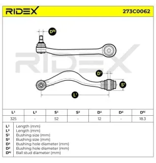 Bras de suspension pour BMW- 1133237, 1139987, 31121133237 31121139987