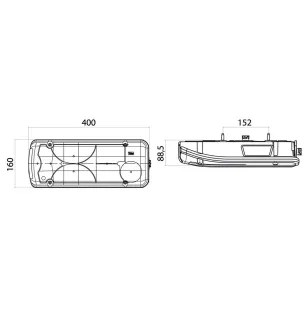 LC8 - Luz trasera derecha, conexión adicional, conexión AMP 1.5 vignal trasera 156540
