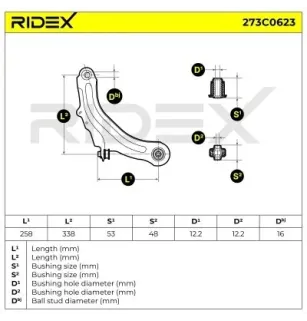 Bras de suspension pour RENAULT- 8200243089 8200255760