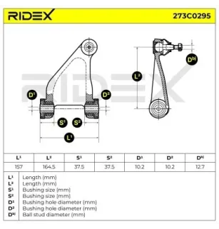 Bras de suspension pour ALFA ROMEO- 60653552 60666020