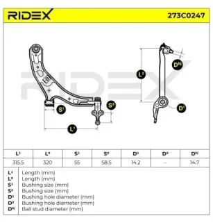 Bras de suspension pour NISSAN SAMSUNG- 4440131700