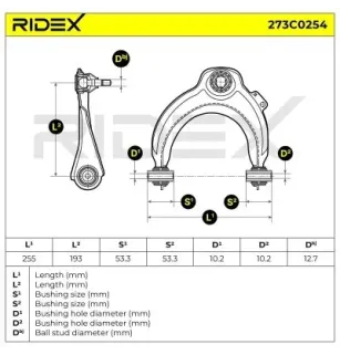 Bras de suspension pour HONDA- 51450SDAA01