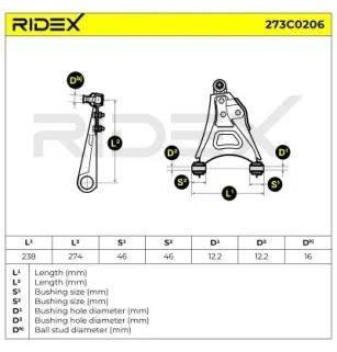 Bras de suspension pour RENAULT- 7700794387